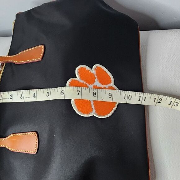 Dooney & Bourke Clemson Tigers Canvas Satchel Hand Bag  With Change Purse Black - Picture 8 of 12